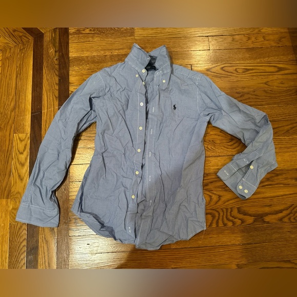 Ralph Lauren Boys Blue Dress Shirt Size 14